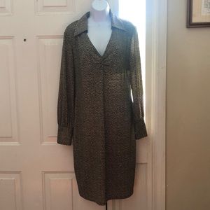 Express 11/12 Long Sleeve Glitter Cheetah Printah Dress
